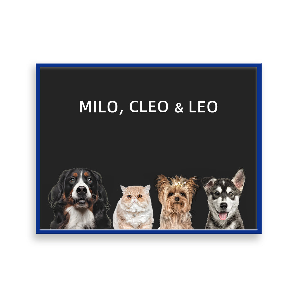 Custom Pet Portrait - Four Pets