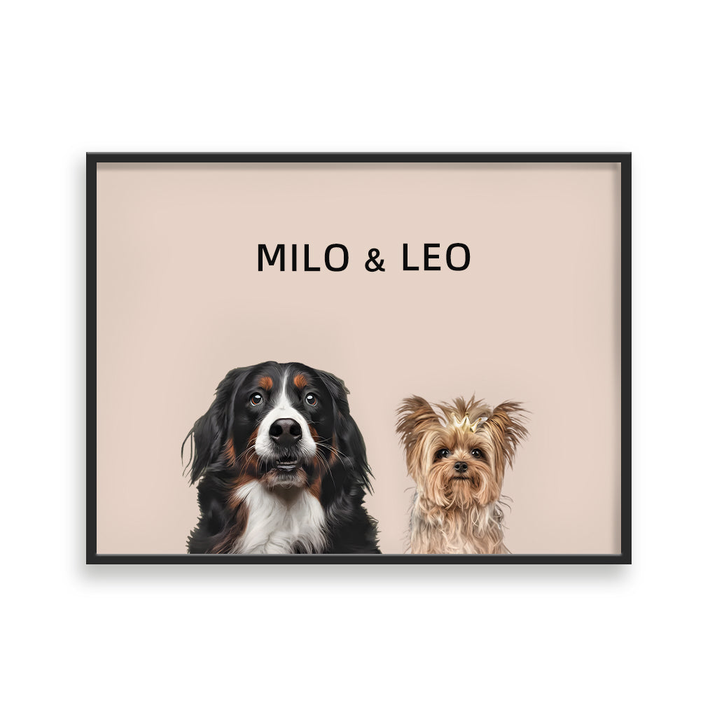 Custom Pet Portrait - Two Pets