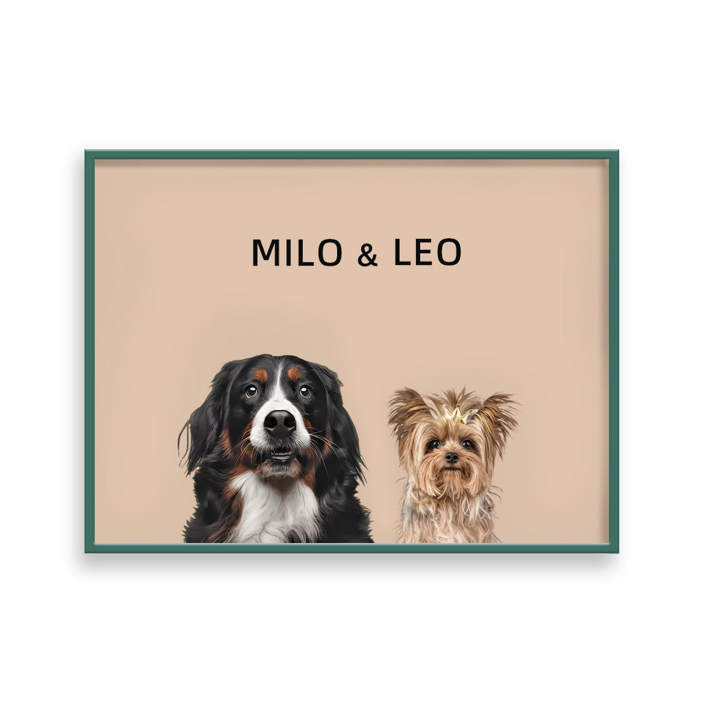 Custom Pet Portrait - Two Pets