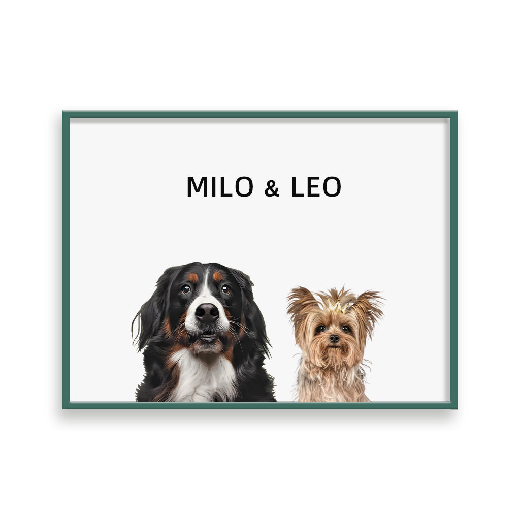 Custom Pet Portrait - Two Pets
