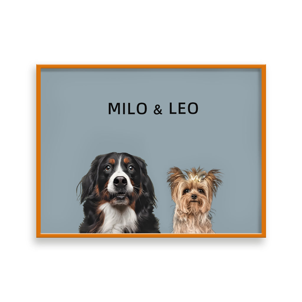 Custom Pet Portrait - Two Pets