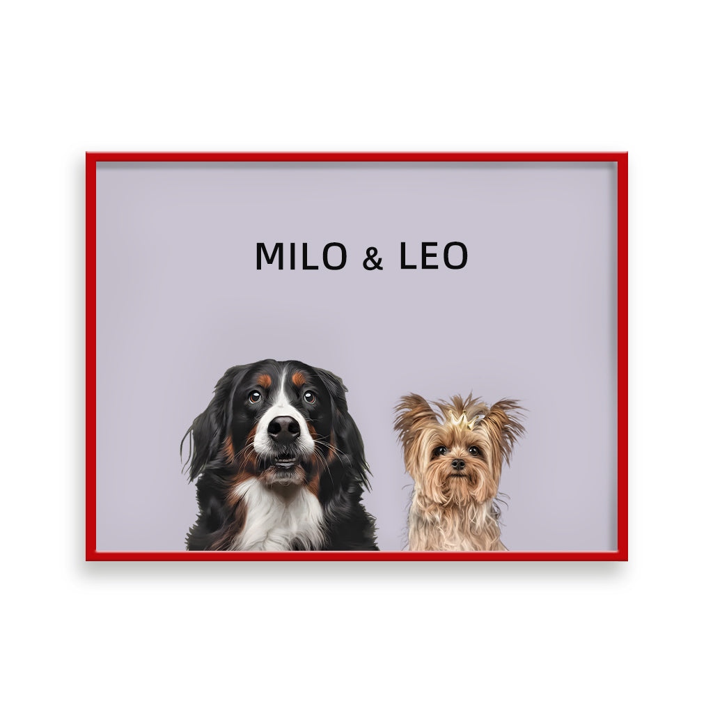 Custom Pet Portrait - Two Pets