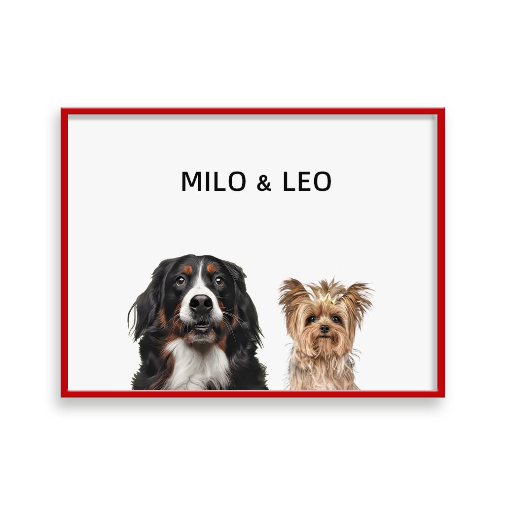 Custom Pet Portrait - Two Pets
