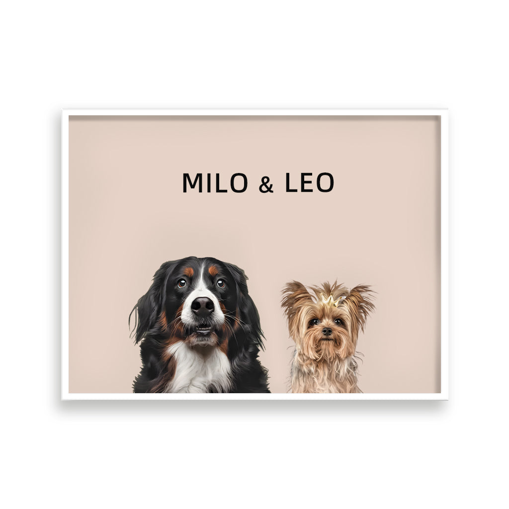 Custom Pet Portrait - Two Pets