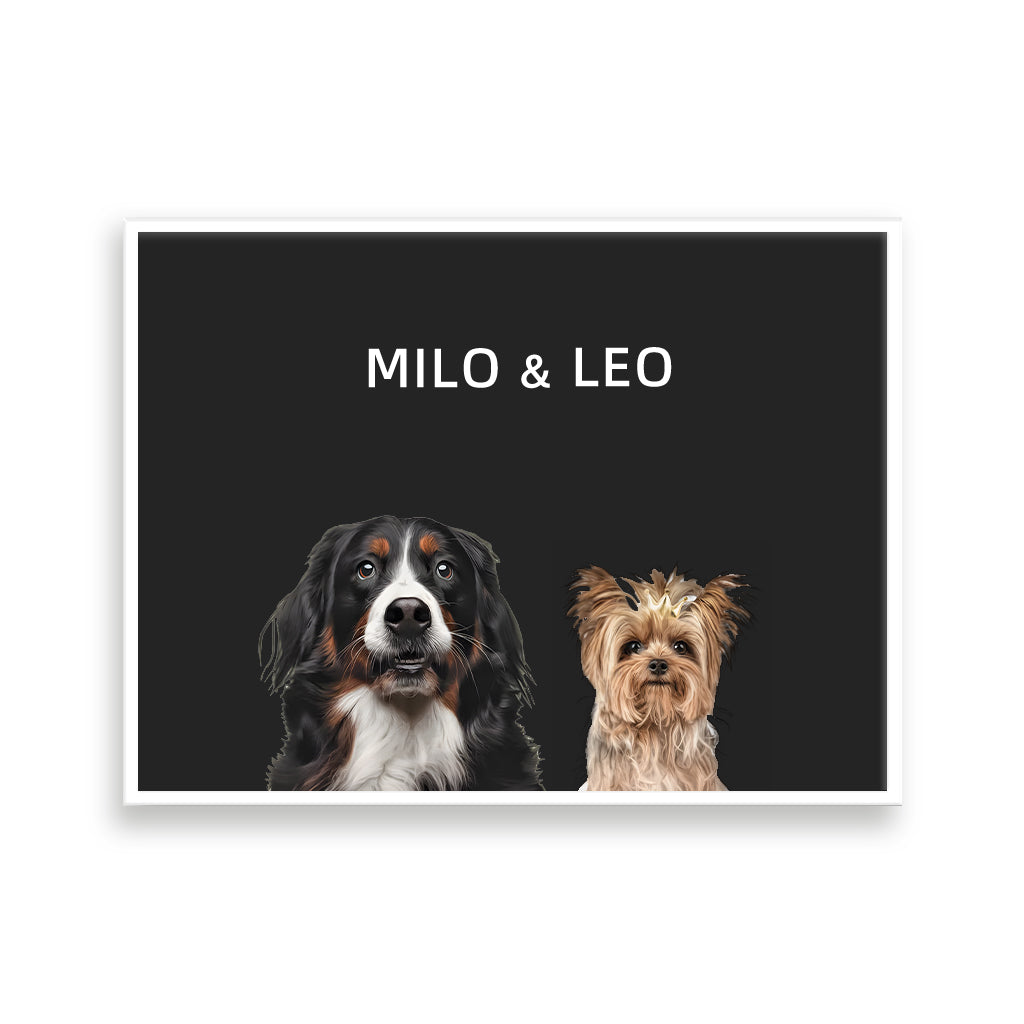 Custom Pet Portrait - Two Pets