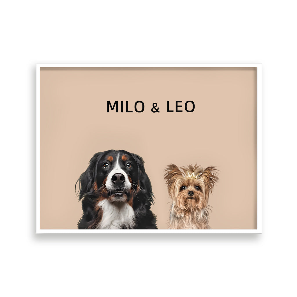Custom Pet Portrait - Two Pets