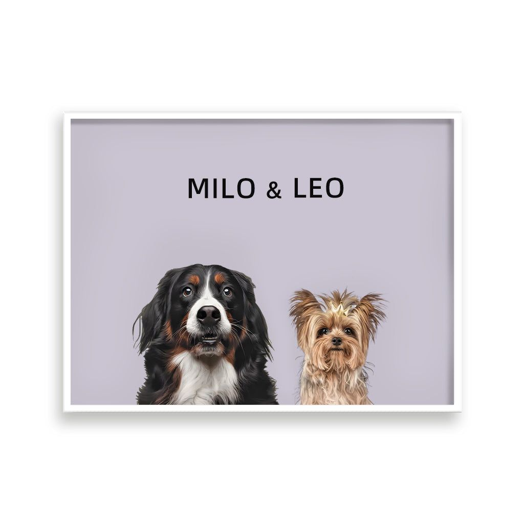 Custom Pet Portrait - Two Pets