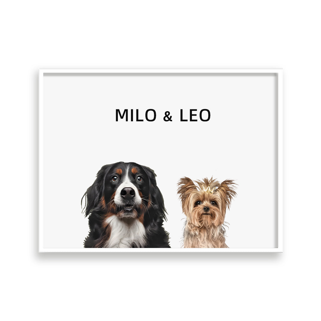 Custom Pet Portrait - Two Pets